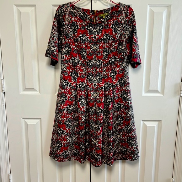 Melonie Dresses Melonie Fit And Flare Pleated Dress 6w Poshmark